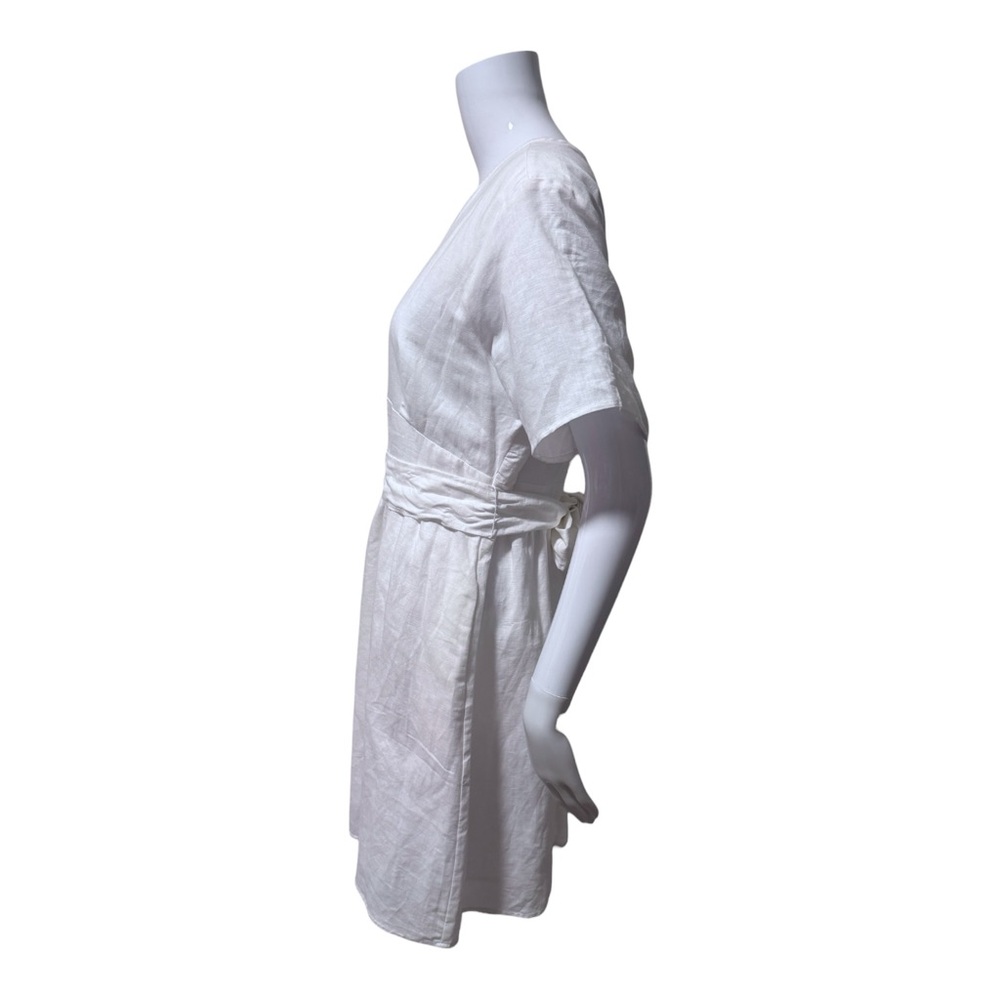 NEW GAP Kimono Sleeve Linen Blend Dress Size 12 Cottagecore Coquette Beach - Picture 4 of 8